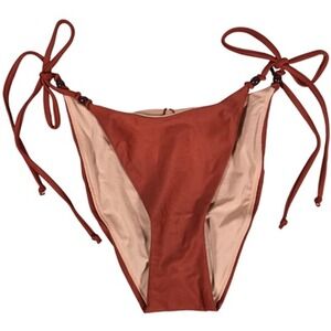 J. Crew Curved-waist cheeky‎ string bikini bottom with beads S NWT
